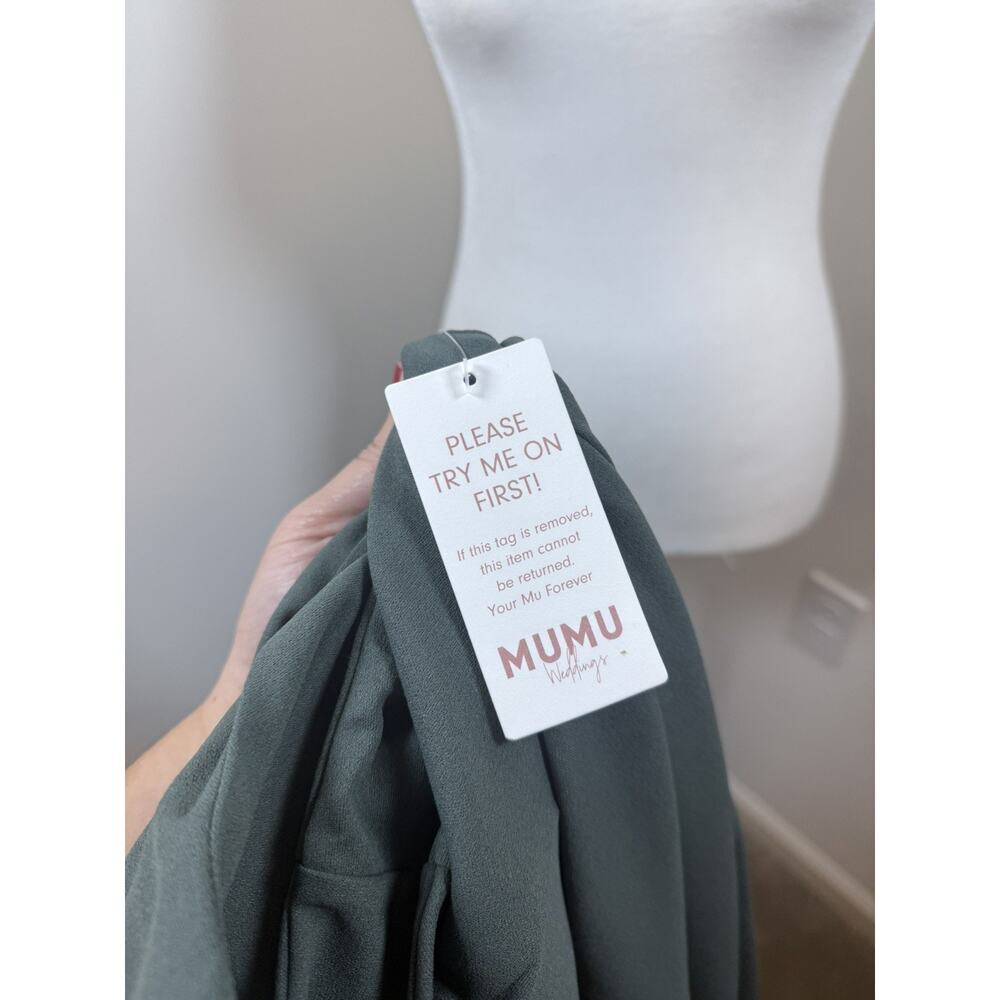 NWT SHOW ME YOUR MUMU Size XXL Eden Midi Dress Sleeveless Green Stretch Wedding - Picture 3 of 13